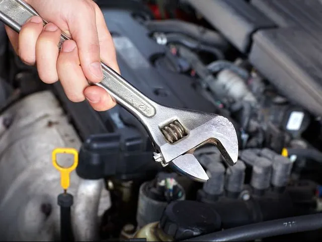 Our Mechanic repairing an engine